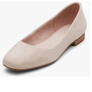 Wansseny Beige Round Toe Slip on Comfortable Flats Soft Insole Casual Shoes